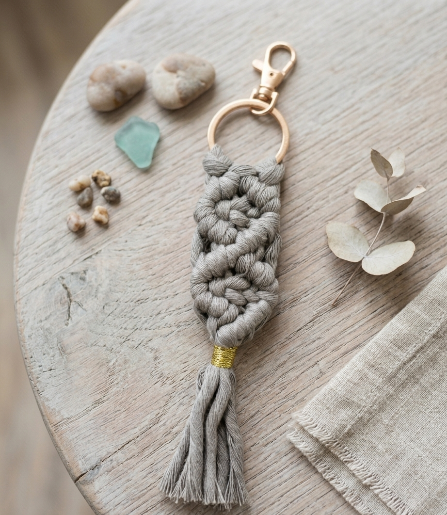 Detalles de Boda y Eventos – Llavero de Macramé Boho (Precios por Volumen)