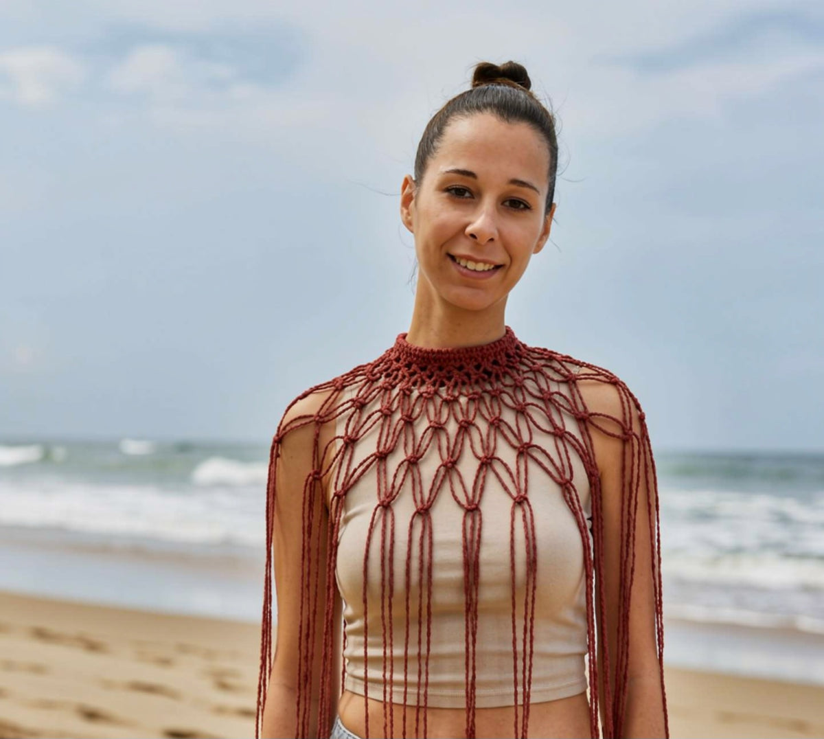 Capa de Macramé Estilo Boho – Artesanal | FTV Macramé