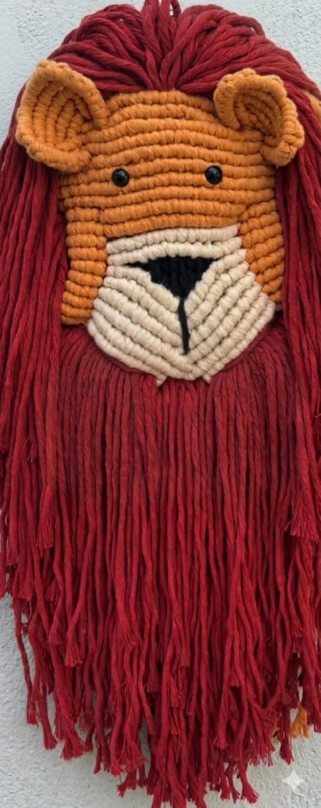 Tapiz de Pared "León" en Macramé – Pieza Única