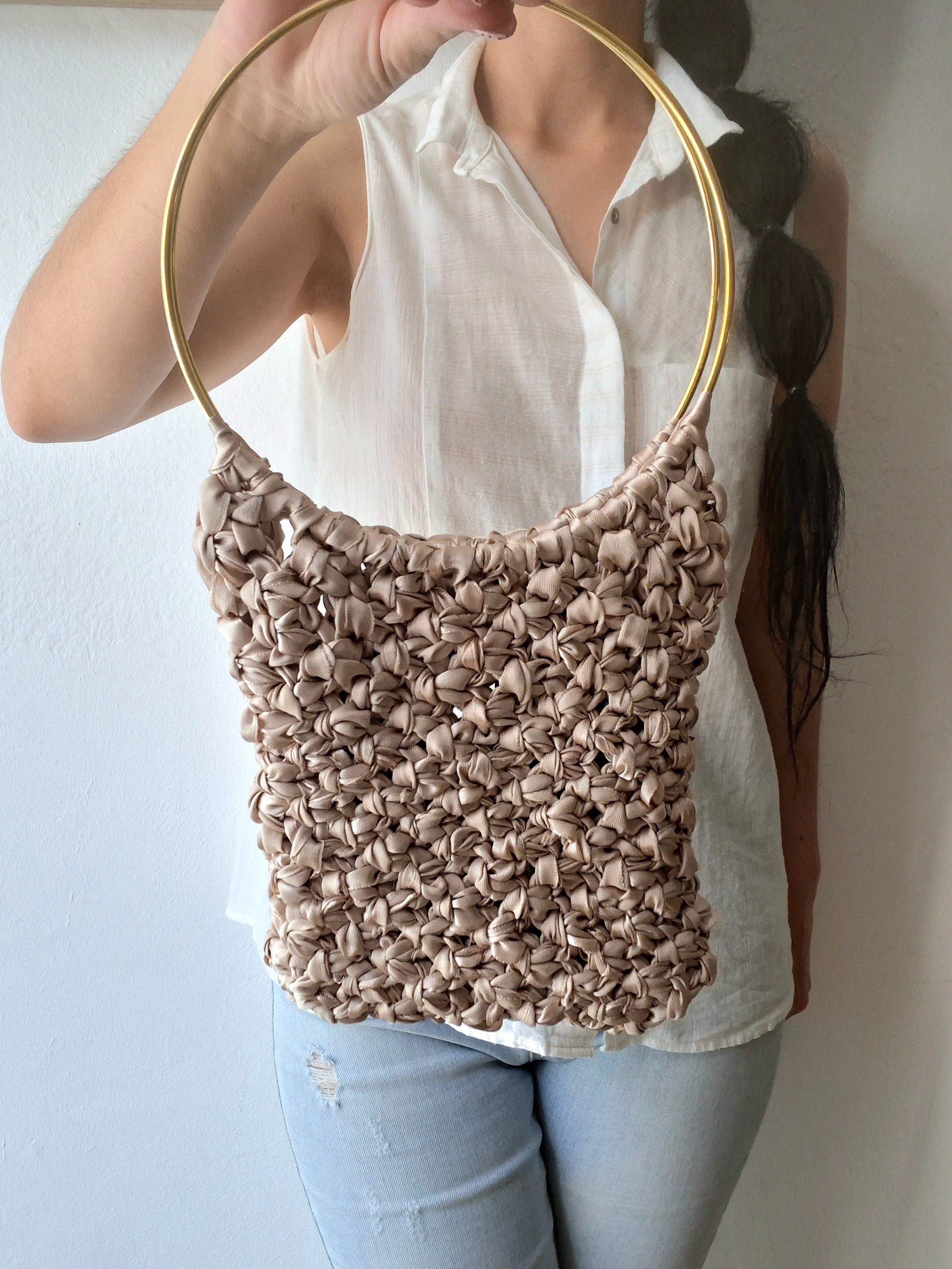 Bolso de Macramé Ayla – Bolso de Mano Artesanal de Fiesta