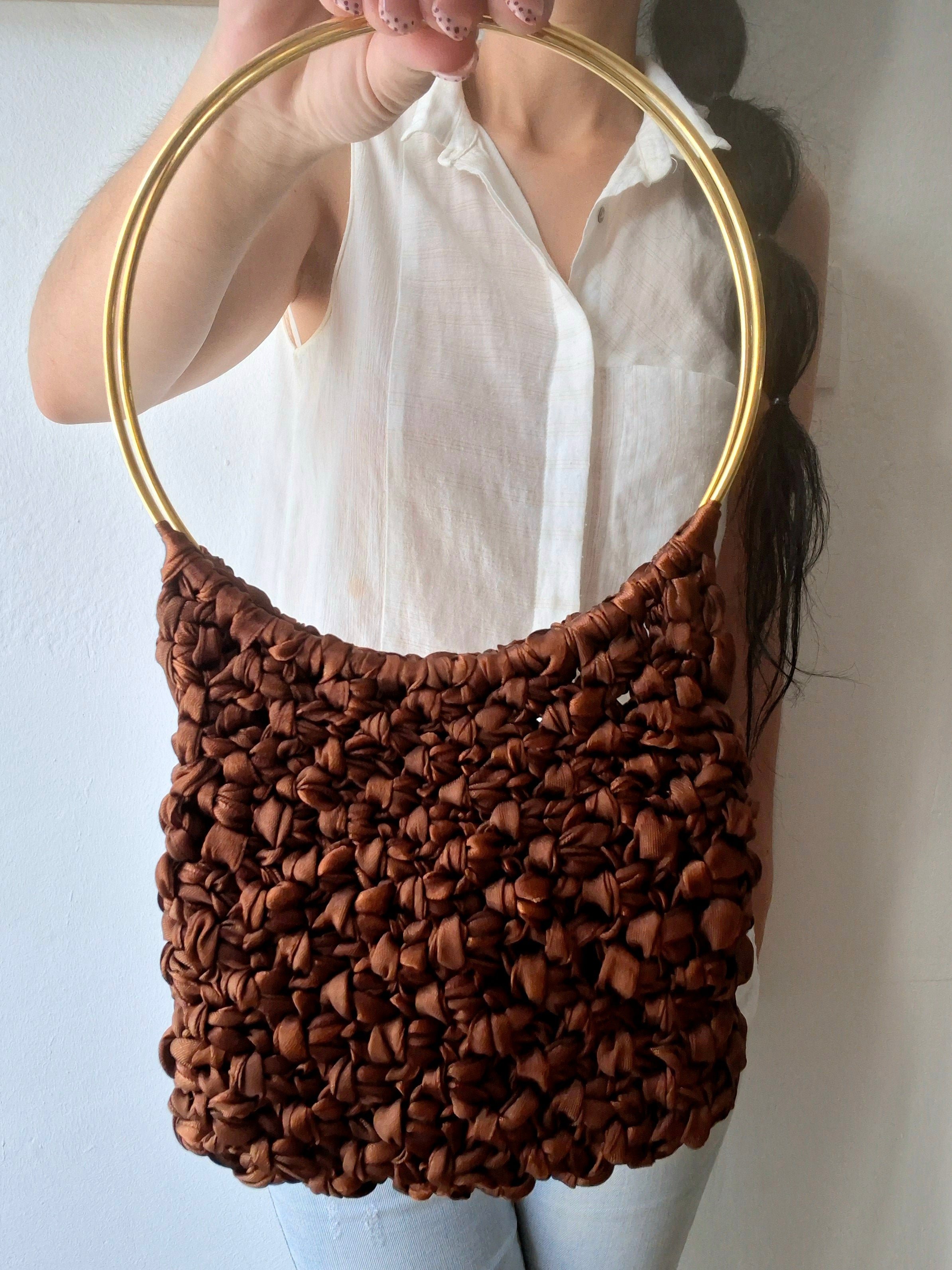Bolso de Macramé Ayla – Bolso de Mano Artesanal de Fiesta