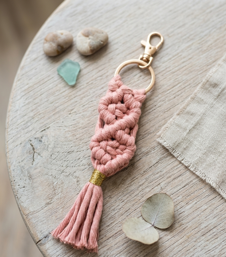 Detalles de Boda y Eventos – Llavero de Macramé Boho (Precios por Volumen)